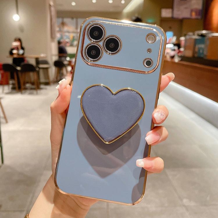 Coque de Téléphone en TPU avec Porte-Cœur Galvanisé, Pour iPhone 17e / 16e, Pour iPhone 17 Pro Max, Pour iPhone 17 Pro, Pour iPhone 17, Pour iPhone Air, Pour iPhone 16 Pro Max, Pour iPhone 16 Pro, Pour iPhone 16 Plus