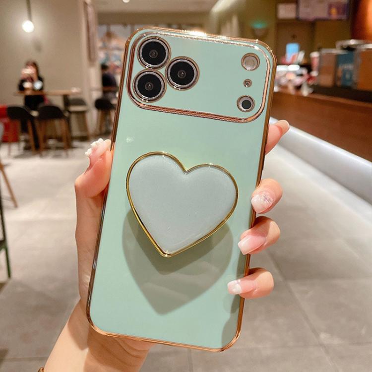 Coque de Téléphone en TPU avec Porte-Cœur Galvanisé, Pour iPhone 17e / 16e, Pour iPhone 17 Pro Max, Pour iPhone 17 Pro, Pour iPhone 17, Pour iPhone Air, Pour iPhone 16 Pro Max, Pour iPhone 16 Pro, Pour iPhone 16 Plus