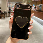 Coque de Téléphone en TPU avec Porte-Cœur Galvanisé, Pour iPhone 17e / 16e, Pour iPhone 17 Pro Max, Pour iPhone 17 Pro, Pour iPhone 17, Pour iPhone Air, Pour iPhone 16 Pro Max, Pour iPhone 16 Pro, Pour iPhone 16 Plus