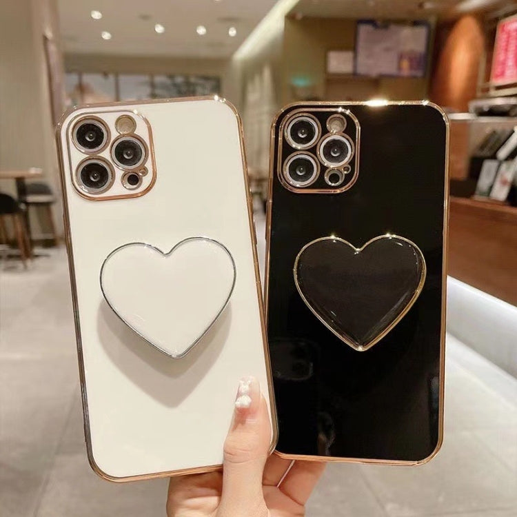Coque de Téléphone en TPU avec Porte-Cœur Galvanisé, Pour iPhone 17e / 16e, Pour iPhone 17 Pro Max, Pour iPhone 17 Pro, Pour iPhone 17, Pour iPhone Air, Pour iPhone 16 Pro Max, Pour iPhone 16 Pro, Pour iPhone 16 Plus