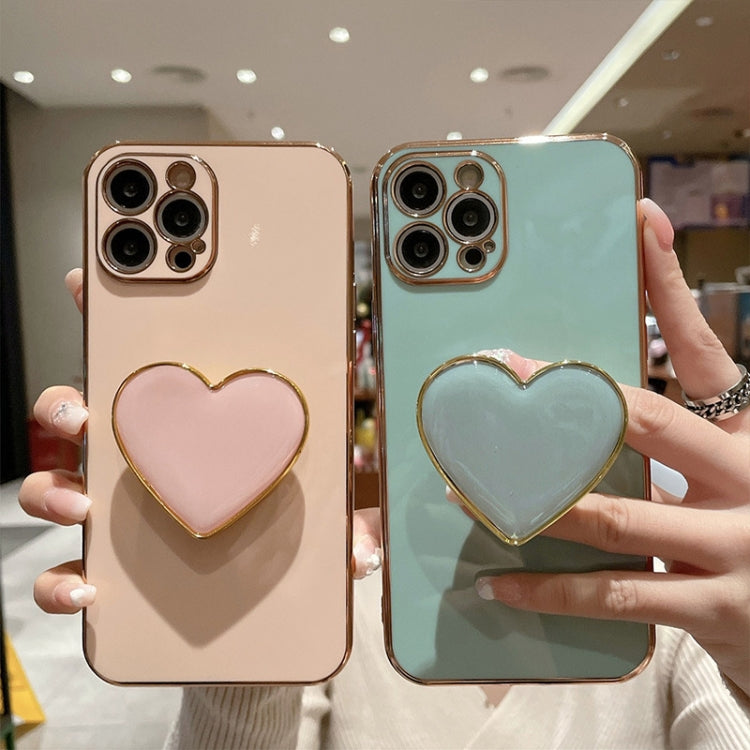Coque de Téléphone en TPU avec Porte-Cœur Galvanisé, Pour iPhone 17e / 16e, Pour iPhone 17 Pro Max, Pour iPhone 17 Pro, Pour iPhone 17, Pour iPhone Air, Pour iPhone 16 Pro Max, Pour iPhone 16 Pro, Pour iPhone 16 Plus