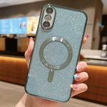 Coque de téléphone en TPU MagSafe avec placage électrolytique à paillettes, pour iPhone 11 Pro Max, pour iPhone 11, pour iPhone 11 Pro, pour iPhone X / XS, pour iPhone XR, pour iPhone XS Max