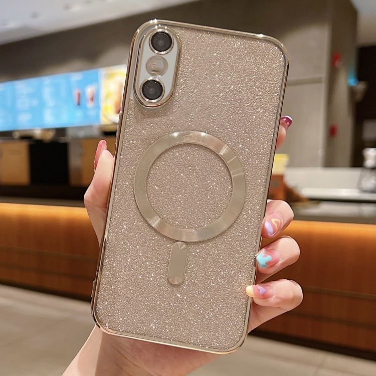 Coque de téléphone en TPU MagSafe avec placage électrolytique à paillettes, pour iPhone 11 Pro Max, pour iPhone 11, pour iPhone 11 Pro, pour iPhone X / XS, pour iPhone XR, pour iPhone XS Max
