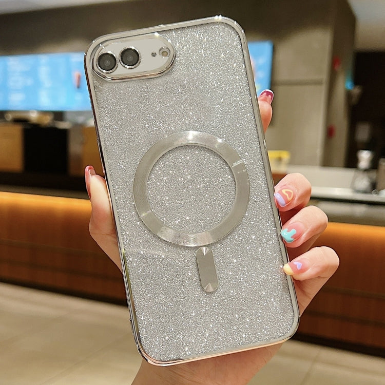 Coque de téléphone TPU Magsafe avec paillettes et galvanoplastie, pour iPhone 7 Plus / 8 Plus