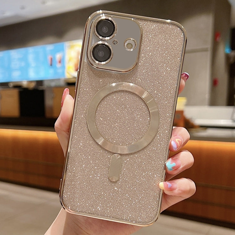 Coque de téléphone MagSafe en TPU à placage électrolytique à paillettes, Pour iPhone 16 Pro, Pour iPhone 16 Plus, Pour iPhone 16, Pour iPhone 15 Pro Max, Pour iPhone 15 Pro, Pour iPhone 15 Plus
