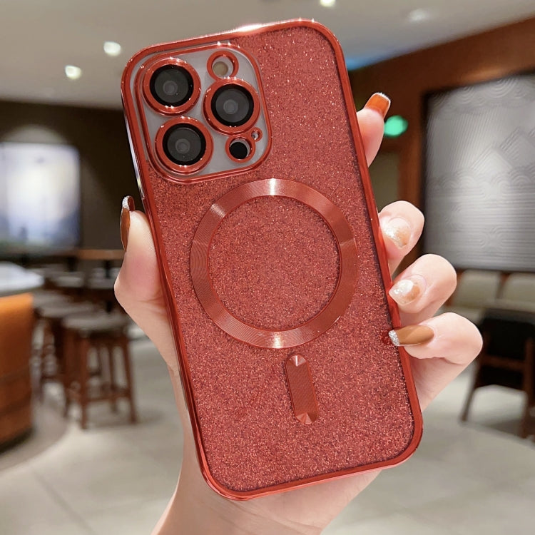 Coque de téléphone MagSafe en TPU à placage électrolytique à paillettes, Pour iPhone 16 Pro, Pour iPhone 16 Plus, Pour iPhone 16, Pour iPhone 15 Pro Max, Pour iPhone 15 Pro, Pour iPhone 15 Plus