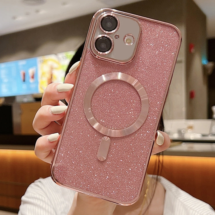 Coque de téléphone MagSafe en TPU à placage électrolytique à paillettes, Pour iPhone 16 Pro, Pour iPhone 16 Plus, Pour iPhone 16, Pour iPhone 15 Pro Max, Pour iPhone 15 Pro, Pour iPhone 15 Plus