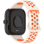Dual Color Perforated Silicone Watch Band, For Redmi Watch 4