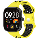 Dual Color Perforated Silicone Watch Band, For Redmi Watch 4