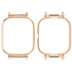 For Redmi Watch 4 Metal Frame Watch Protective Case, Silver, Black, Gold, Rose Gold