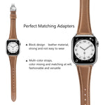 Bracelet de montre en cuir lisse avec boucle papillon, pour Apple Watch Series 6 40mm, pour Apple Watch Series 6 44mm, pour Apple Watch Series 5 44mm, pour Apple Watch Series 5 40mm
