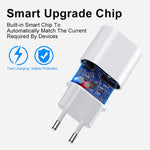 Chargeur PD35W USB-C / Type-C pour séries iPhone / iPad, prise EU, prise EU