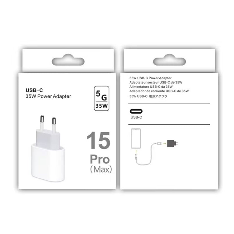 Chargeur PD35W USB-C / Type-C pour séries iPhone / iPad, prise EU, prise EU