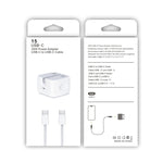 Chargeur PD35W USB-C / Type-C avec câble de données Type-C vers Type-C de 1m, prise UK, prise UK + câble Type-C