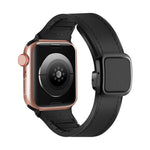 Bracelet de montre en silicone PU avec boucle carrée magnétique, pour Apple Watch Series 4 44 mm, pour Apple Watch Series 4 40 mm, pour Apple Watch Series 3 38 mm, pour Apple Watch Series 3 42 mm