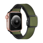 Bracelet de montre en silicone PU avec boucle carrée magnétique, pour Apple Watch Series 4 44 mm, pour Apple Watch Series 4 40 mm, pour Apple Watch Series 3 38 mm, pour Apple Watch Series 3 42 mm