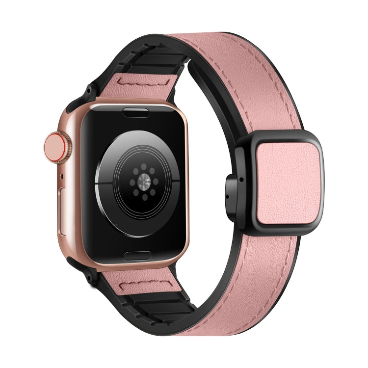 Bracelet de montre en silicone PU avec boucle carrée magnétique, pour Apple Watch Series 4 44 mm, pour Apple Watch Series 4 40 mm, pour Apple Watch Series 3 38 mm, pour Apple Watch Series 3 42 mm