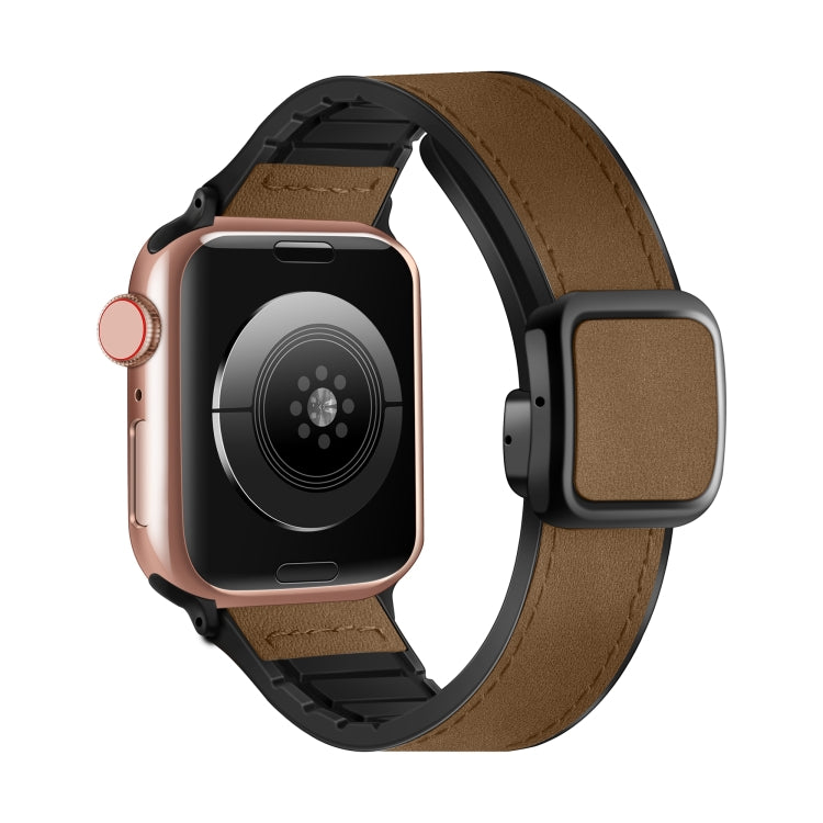 Bracelet de montre en silicone PU avec boucle carrée magnétique, pour Apple Watch Series 4 44 mm, pour Apple Watch Series 4 40 mm, pour Apple Watch Series 3 38 mm, pour Apple Watch Series 3 42 mm