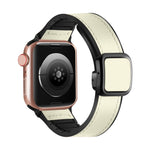 Bracelet de montre en silicone PU avec boucle carrée magnétique, pour Apple Watch Series 4 44 mm, pour Apple Watch Series 4 40 mm, pour Apple Watch Series 3 38 mm, pour Apple Watch Series 3 42 mm