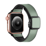 Bracelet de montre en silicone PU avec boucle carrée magnétique, pour Apple Watch Series 4 44 mm, pour Apple Watch Series 4 40 mm, pour Apple Watch Series 3 38 mm, pour Apple Watch Series 3 42 mm
