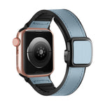 Bracelet de montre en silicone PU avec boucle carrée magnétique, pour Apple Watch Series 4 44 mm, pour Apple Watch Series 4 40 mm, pour Apple Watch Series 3 38 mm, pour Apple Watch Series 3 42 mm