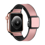 Bracelet de montre en silicone PU avec boucle carrée magnétique, pour Apple Watch Series 4 44 mm, pour Apple Watch Series 4 40 mm, pour Apple Watch Series 3 38 mm, pour Apple Watch Series 3 42 mm