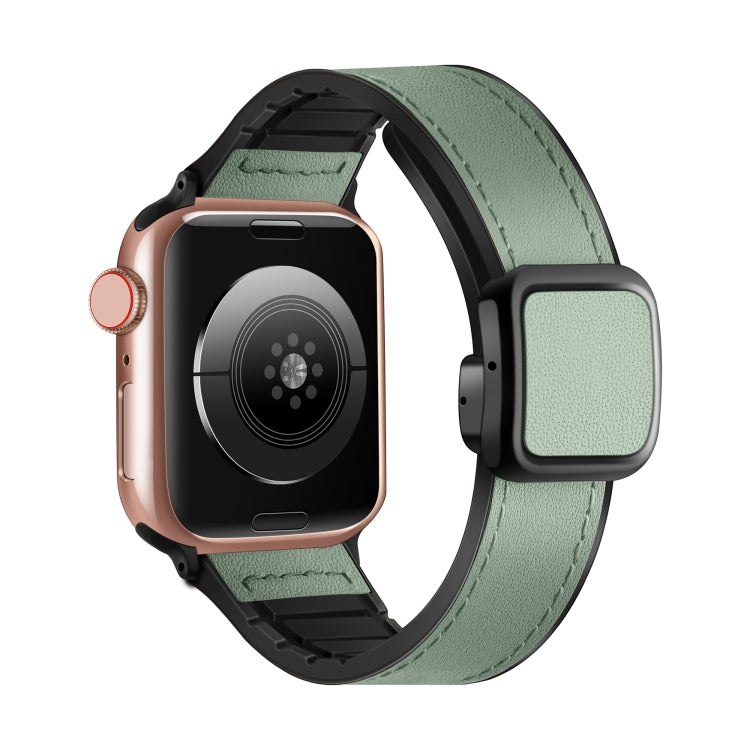 Bracelet de montre en silicone PU avec boucle carrée magnétique, pour Apple Watch Series 4 44 mm, pour Apple Watch Series 4 40 mm, pour Apple Watch Series 3 38 mm, pour Apple Watch Series 3 42 mm
