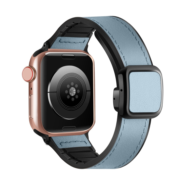 Bracelet de montre en silicone PU avec boucle carrée magnétique, pour Apple Watch Series 4 44 mm, pour Apple Watch Series 4 40 mm, pour Apple Watch Series 3 38 mm, pour Apple Watch Series 3 42 mm