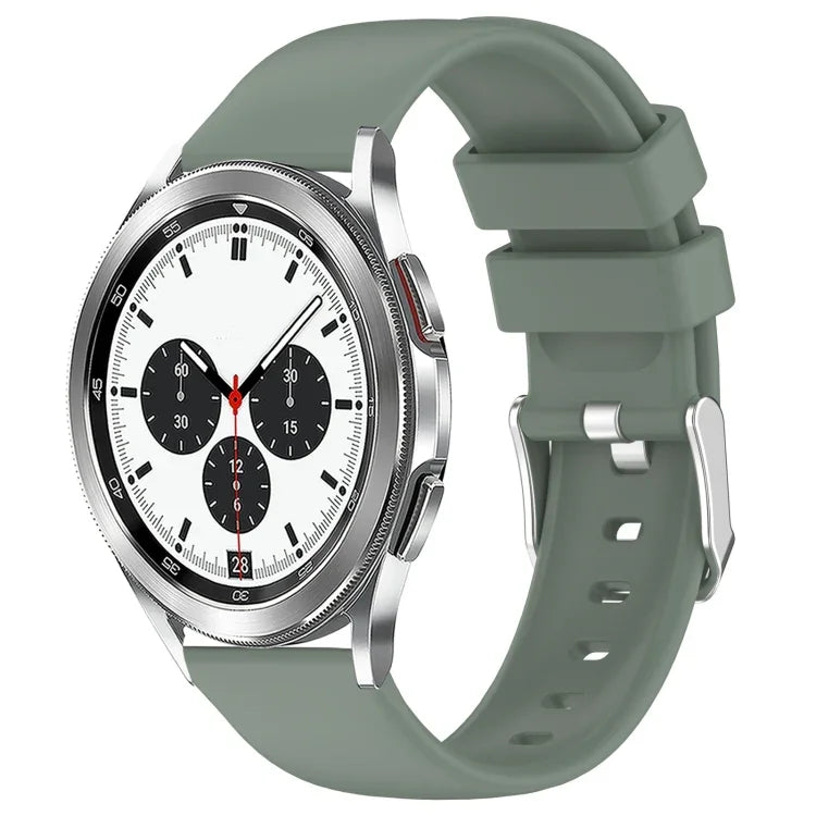 Bracelet de montre en silicone uni lisse de 20 mm, pour Samsung Galaxy Watch 4 Classic 42 mm, pour Samsung Galaxy Watch Active 2 44 mm, pour Samsung Galaxy Watch Active 2 40 mm, pour Samsung Galaxy Watch 42 mm