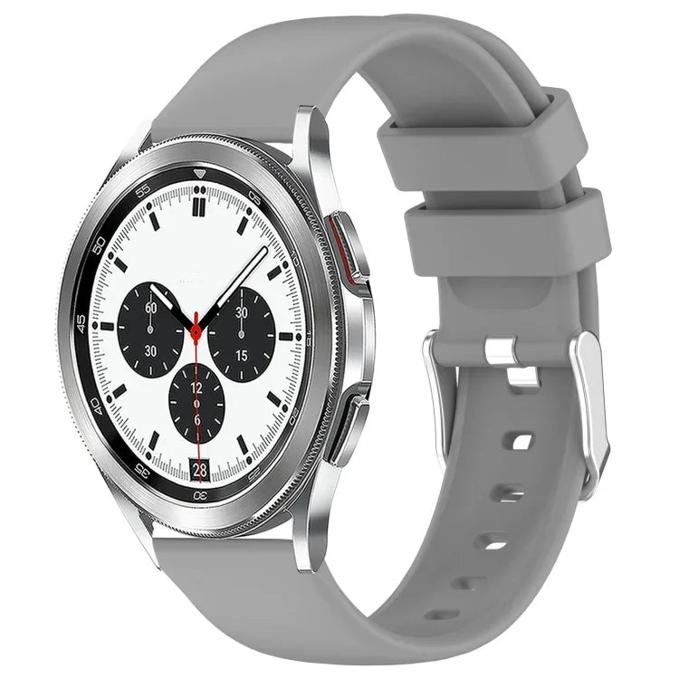 Bracelet de montre en silicone uni lisse de 20 mm, pour Samsung Galaxy Watch 4 Classic 42 mm, pour Samsung Galaxy Watch Active 2 44 mm, pour Samsung Galaxy Watch Active 2 40 mm, pour Samsung Galaxy Watch 42 mm