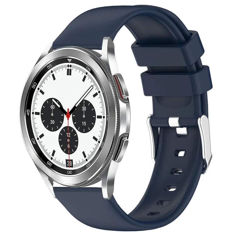 Bracelet de montre en silicone uni lisse de 20 mm, pour Samsung Galaxy Watch 4 Classic 42 mm, pour Samsung Galaxy Watch Active 2 44 mm, pour Samsung Galaxy Watch Active 2 40 mm, pour Samsung Galaxy Watch 42 mm