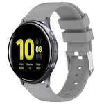 Bracelet de montre en silicone uni lisse de 20 mm, pour Samsung Galaxy Watch 4 Classic 42 mm, pour Samsung Galaxy Watch Active 2 44 mm, pour Samsung Galaxy Watch Active 2 40 mm, pour Samsung Galaxy Watch 42 mm