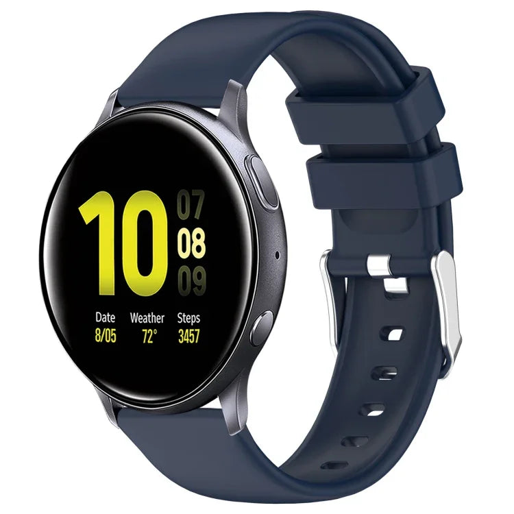 Bracelet de montre en silicone uni lisse de 20 mm, pour Samsung Galaxy Watch 4 Classic 42 mm, pour Samsung Galaxy Watch Active 2 44 mm, pour Samsung Galaxy Watch Active 2 40 mm, pour Samsung Galaxy Watch 42 mm