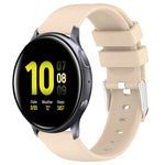 Bracelet de montre en silicone uni lisse de 20 mm, pour Samsung Galaxy Watch 4 Classic 42 mm, pour Samsung Galaxy Watch Active 2 44 mm, pour Samsung Galaxy Watch Active 2 40 mm, pour Samsung Galaxy Watch 42 mm