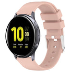 Bracelet de montre en silicone uni lisse de 20 mm, pour Samsung Galaxy Watch 4 Classic 42 mm, pour Samsung Galaxy Watch Active 2 44 mm, pour Samsung Galaxy Watch Active 2 40 mm, pour Samsung Galaxy Watch 42 mm