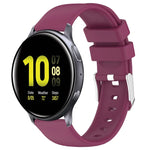 Bracelet de montre en silicone uni lisse de 20 mm, pour Samsung Galaxy Watch 4 Classic 42 mm, pour Samsung Galaxy Watch Active 2 44 mm, pour Samsung Galaxy Watch Active 2 40 mm, pour Samsung Galaxy Watch 42 mm