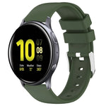 Bracelet de montre en silicone uni lisse de 20 mm, pour Samsung Galaxy Watch 4 Classic 42 mm, pour Samsung Galaxy Watch Active 2 44 mm, pour Samsung Galaxy Watch Active 2 40 mm, pour Samsung Galaxy Watch 42 mm
