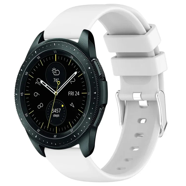 Bracelet de montre en silicone uni lisse de 20 mm, pour Samsung Galaxy Watch 4 Classic 42 mm, pour Samsung Galaxy Watch Active 2 44 mm, pour Samsung Galaxy Watch Active 2 40 mm, pour Samsung Galaxy Watch 42 mm