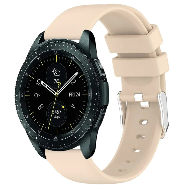 Bracelet de montre en silicone uni lisse de 20 mm, pour Samsung Galaxy Watch 4 Classic 42 mm, pour Samsung Galaxy Watch Active 2 44 mm, pour Samsung Galaxy Watch Active 2 40 mm, pour Samsung Galaxy Watch 42 mm