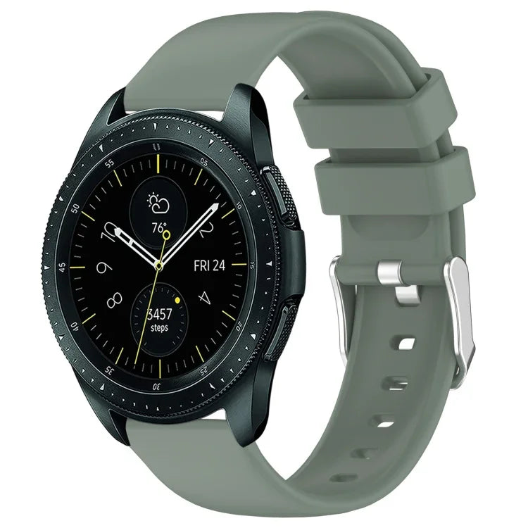 Bracelet de montre en silicone uni lisse de 20 mm, pour Samsung Galaxy Watch 4 Classic 42 mm, pour Samsung Galaxy Watch Active 2 44 mm, pour Samsung Galaxy Watch Active 2 40 mm, pour Samsung Galaxy Watch 42 mm
