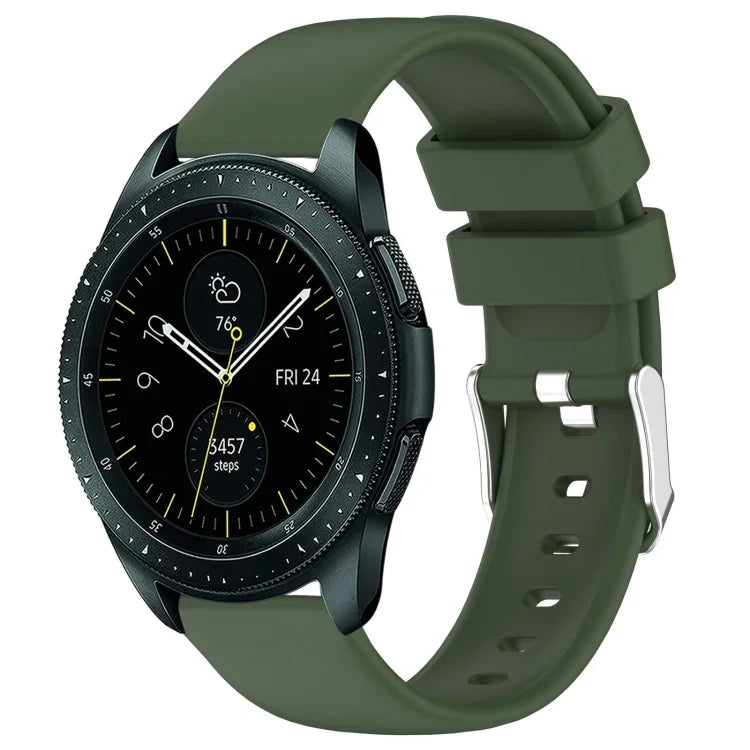 Bracelet de montre en silicone uni lisse de 20 mm, pour Samsung Galaxy Watch 4 Classic 42 mm, pour Samsung Galaxy Watch Active 2 44 mm, pour Samsung Galaxy Watch Active 2 40 mm, pour Samsung Galaxy Watch 42 mm