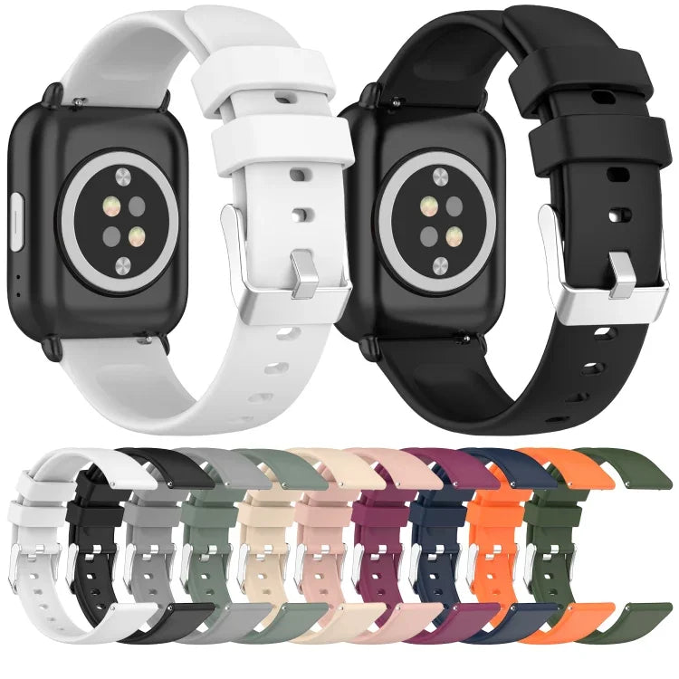 Bracelet de montre en silicone uni lisse de 20 mm, pour Samsung Galaxy Watch 4 Classic 42 mm, pour Samsung Galaxy Watch Active 2 44 mm, pour Samsung Galaxy Watch Active 2 40 mm, pour Samsung Galaxy Watch 42 mm