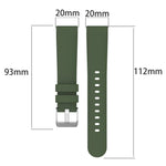 Bracelet de montre en silicone uni lisse de 20 mm, pour Samsung Galaxy Watch 4 Classic 42 mm, pour Samsung Galaxy Watch Active 2 44 mm, pour Samsung Galaxy Watch Active 2 40 mm, pour Samsung Galaxy Watch 42 mm