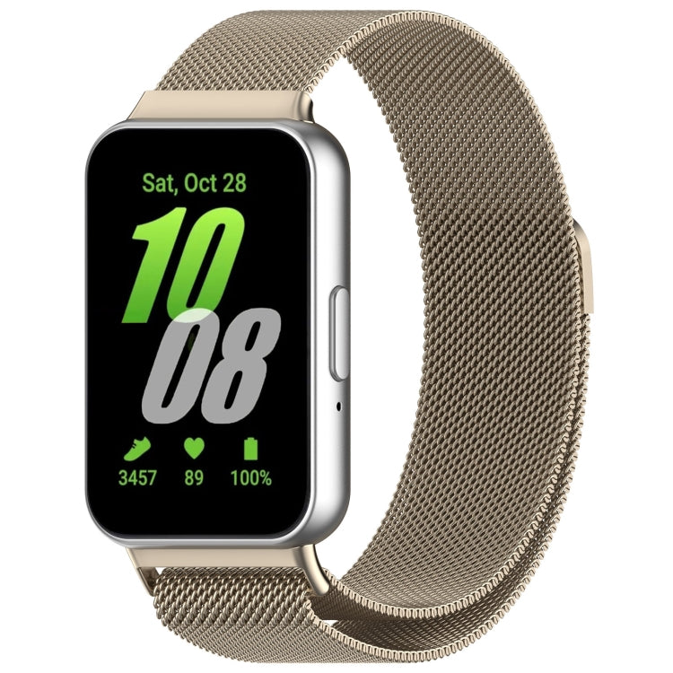 For Samsung Galaxy Fit 3 Milanese Metal Steel Mesh Watch Band, Silver, Black, Gray, Pink, Starlight, Gold, Rose Gold