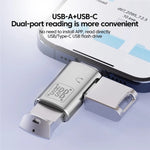 Adaptateur OTG JS-109 USB-C / Type-C vers Type-C + USB 3.0 pour casque numérique et clé USB, Type-C vers Type-C + USB