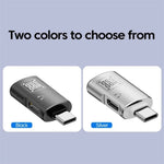 Adaptateur OTG JS-109 USB-C / Type-C vers Type-C + USB 3.0 pour casque numérique et clé USB, Type-C vers Type-C + USB