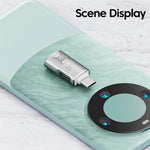Adaptateur OTG JS-109 USB-C / Type-C vers Type-C + USB 3.0 pour casque numérique et clé USB, Type-C vers Type-C + USB