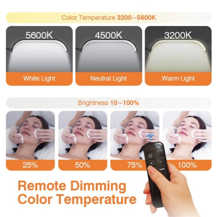 Lampe LED lune sur pied HD-G63X avec télécommande et variation d’intensité, lampe beauté manucure et cils, prise US, prise UK, prise EU, prise AU