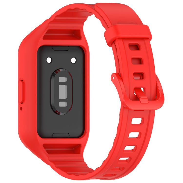 For Samsung Galaxy Fit 3 Integrated TPU Watch Band, Red, Black, White, Orange, Beige, Pink, Cyan, Sky Blue, Dark Green, Dark Blue, Green, Purple