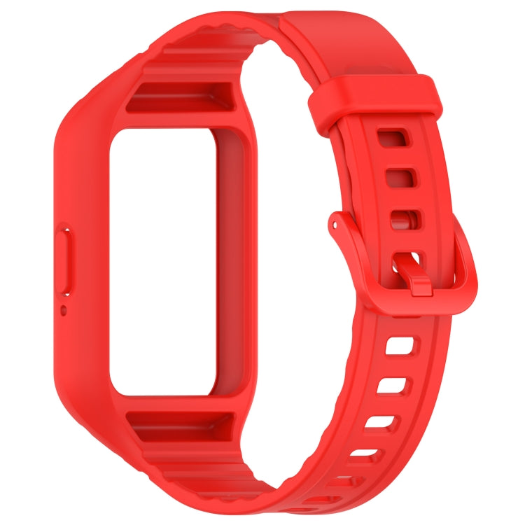 For Samsung Galaxy Fit 3 Integrated TPU Watch Band, Red, Black, White, Orange, Beige, Pink, Cyan, Sky Blue, Dark Green, Dark Blue, Green, Purple